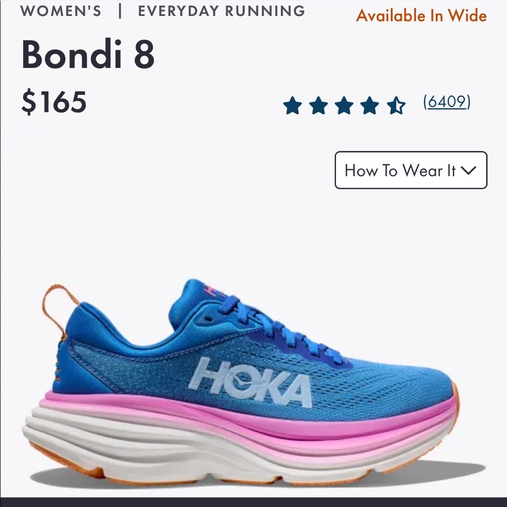 Hola bondi 8 sneakers size 8.5
